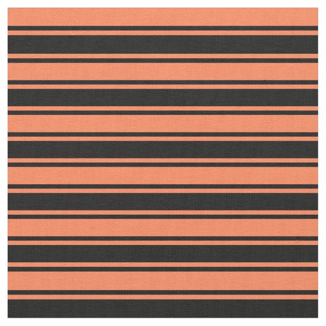 Tecido Padrão Coral e Preto de Stripes (Detalhe)