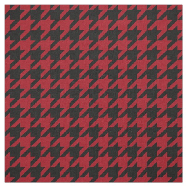 Tecido Padrão Cranberry Red Black Houndstooth #2M (Modelo)