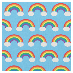 Tecido Padrão Cute Rainbow