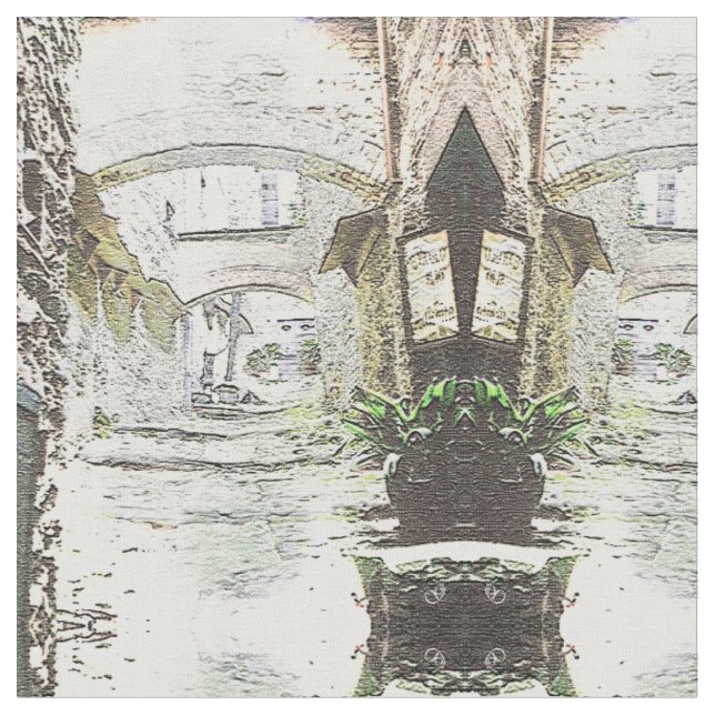 Tecido Padrão da abstrato. Cidade antiga da Toscana. (Detalhe)