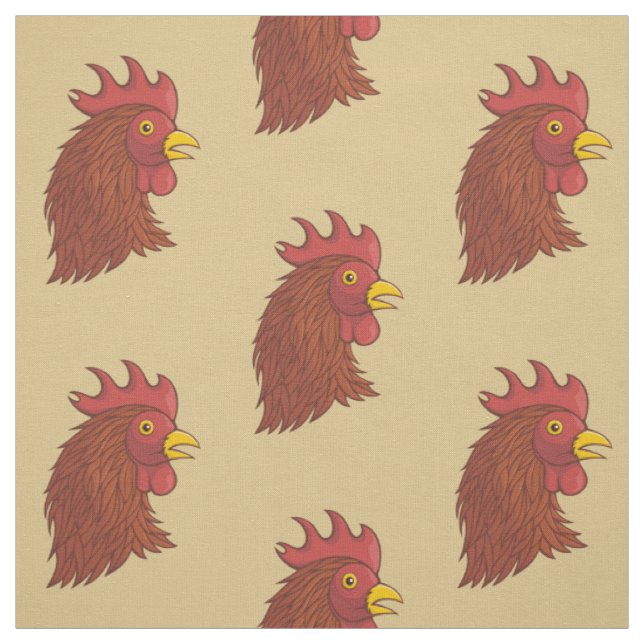Tecido Padrão da cabeça do Red Rooster (Modelo)