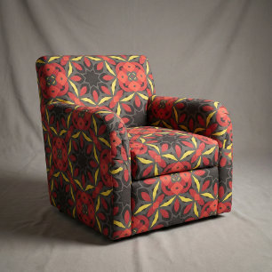 Tecido Padrão da Mesquita Árabe Árabe Negra Amarela Verme