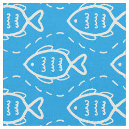 Tecido Padrão das linhas das ondas de peixes no mar ocean