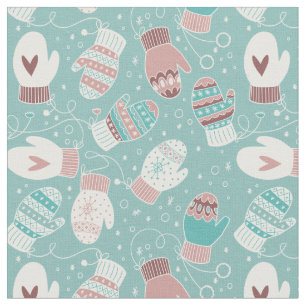 Tecido Padrão das Mittens do Natal do inverno, Casa