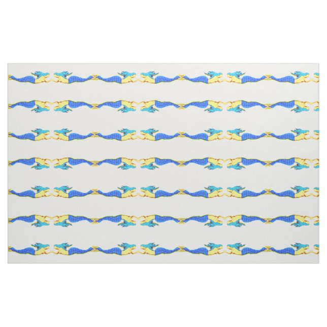 Tecido padrão das sereias azuis nº 2 (Fat Quarter)