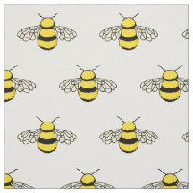 Padrão de abelhas Adorável em Branco