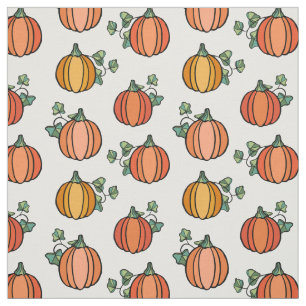 Tecido Padrão de Abóbora Laranja do outono do Halloween