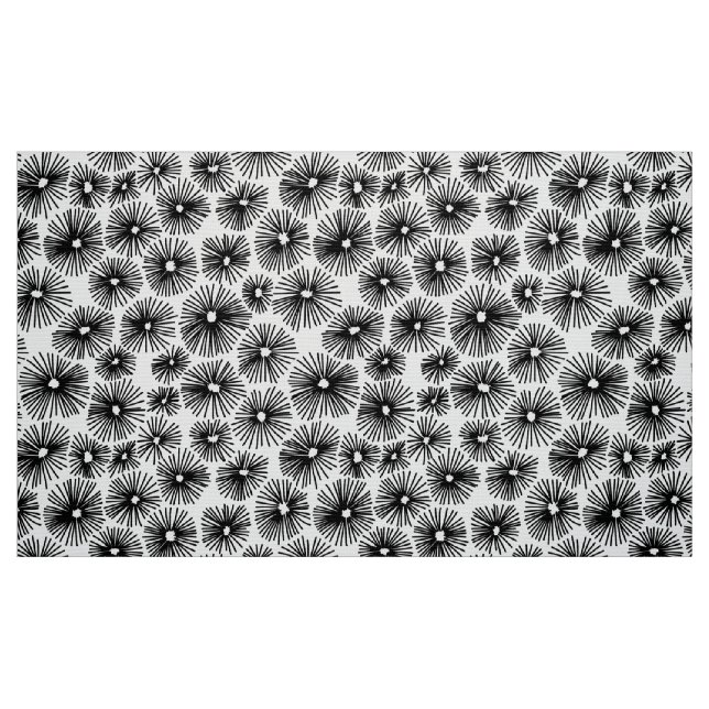Tecido Padrão de abstrato 101115 - Preto (Fat Quarter)