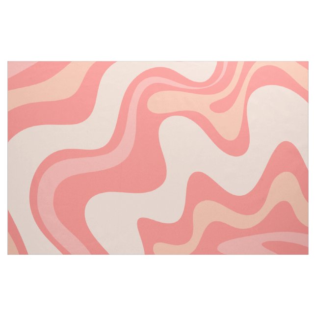 Tecido Padrão de Abstrato cor-de-rosa da espiral líquida  (Fat Quarter)