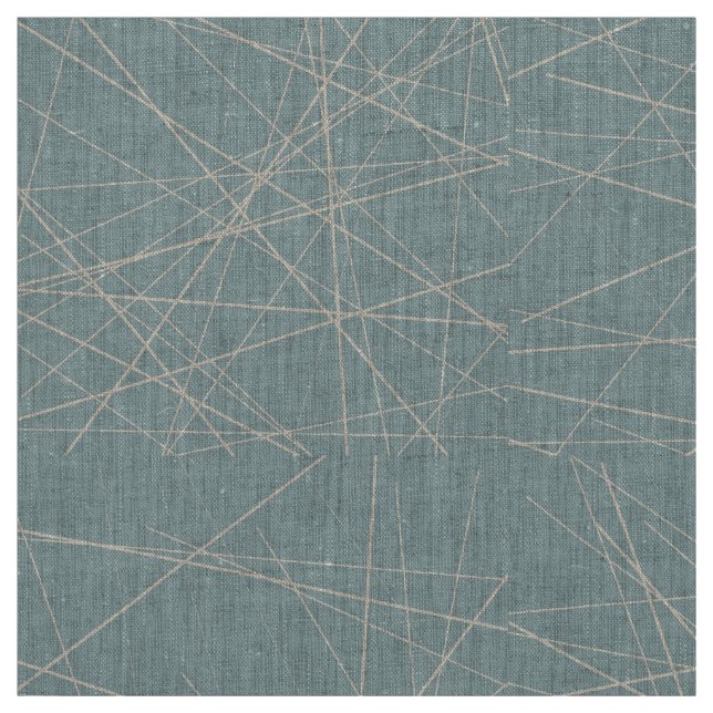 Tecido Padrão de Abstrato Geométrico de Beige e Aqua (Modelo)
