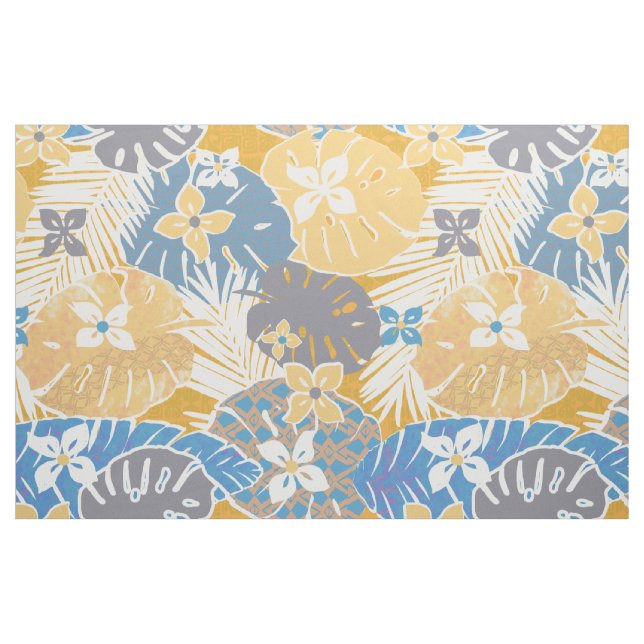 Tecido Padrão de aloha tropical moderno do Havaí (Fat Quarter)