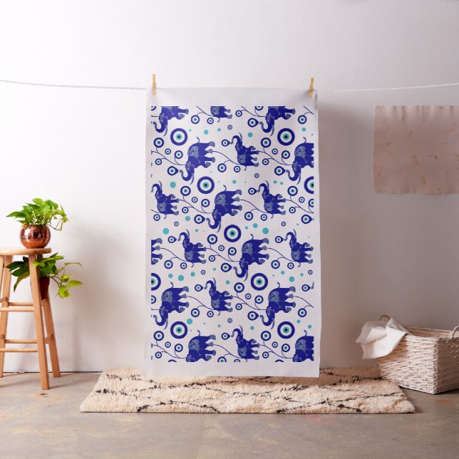 Tecido Padrão de amuleto de sorte do elemento-olho Mau (In Situ)