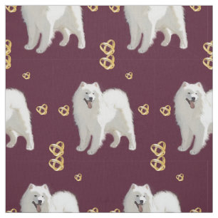 Tecido Padrão de Aniversário Samoyed