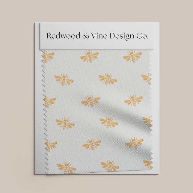 Tecido Padrão de Aquarela da Abelha do ouro (Criador carregado)