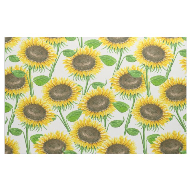 Tecido Padrão de aquarela de Sunflower (Fat Quarter)