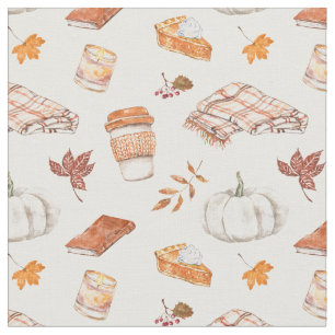Tecido Padrão de Aquarela do Cozy Autumn Essentials