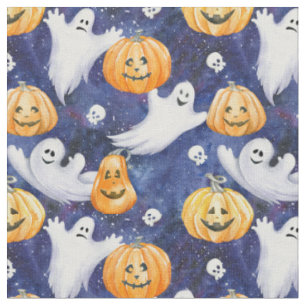 Tecido Padrão de Aquarela do Halloween