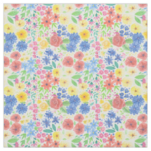 Tecido Padrão de aquarela floral