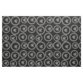 Tecido Padrão de Arco branco-abstrato - preto