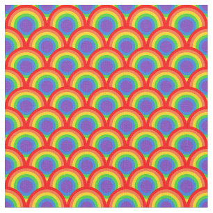 Tecido Padrão de Arco Retro Multicolor Ousado
