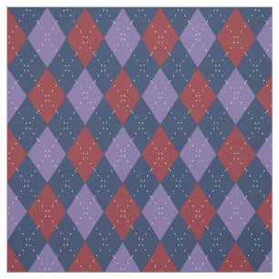 Tecido Padrão de Argyle Roxo e Vermelho