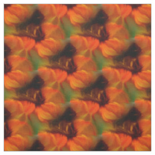 Tecido Padrão De Arte De Abstrato Laranja E Castanho
