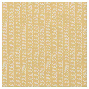 Tecido padrão de arte de linha minimalista amarelo