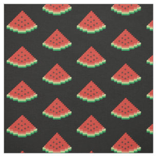Tecido Padrão de Arte de Pixel de Melancia