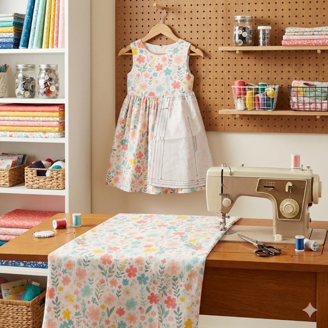Tecido Padrão de artesanato de flores rosa azul amarelo f (Brighten your spring sewing with cheerful pastel floral fabric perfect for dresses, crafts and decor)