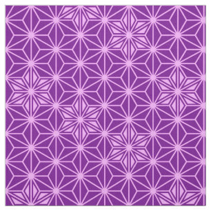 Tecido Padrão de Asanoha Japonês - ametista roxo