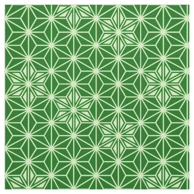 Tecido Padrão de Asanoha Japonês, Esmeralda e Verde limão (Modelo)