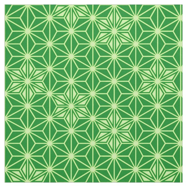 Tecido Padrão de Asanoha japonês - esmeralda verde (Modelo)