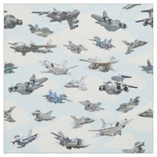 Tecido Padrão de aviões de guerra de desenho