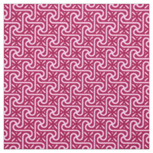 Tecido padrão de azulejo egípcio, burgundy e rosa