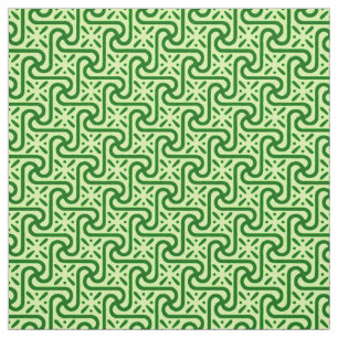 Tecido Padrão de azulejo egípcio, esmeralda e verde limão