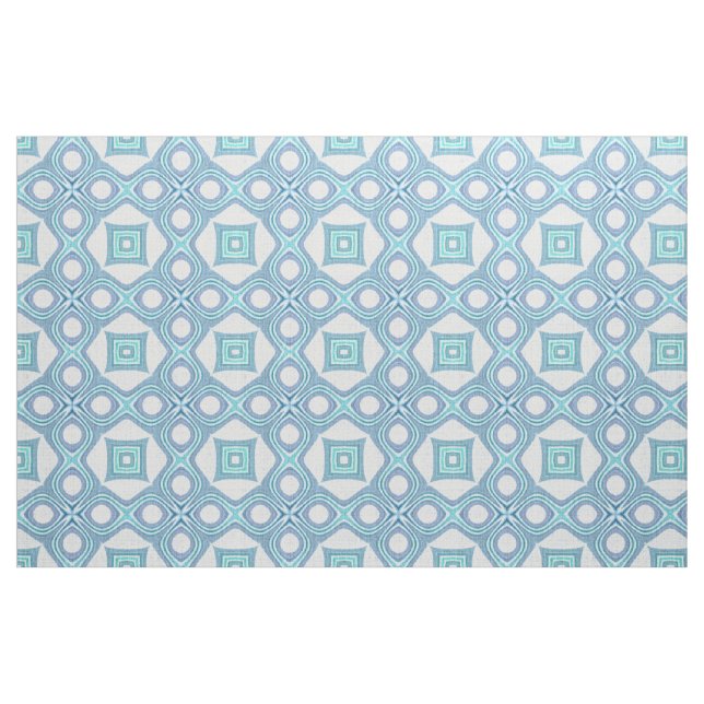 Tecido Padrão de Bali Bali Verde Azul Aqua Turquoise (Fat Quarter)