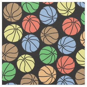 Tecido Padrão de basquete colorida