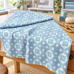 Tecido Padrão de Batik Bali Azul Turquesa Verde Água
