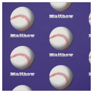 Tecido Padrão de Beisebol com Nome Personalizado