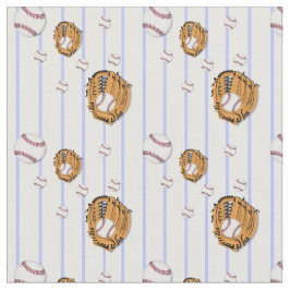 Tecido Padrão de beisebol e luva