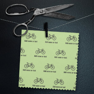 Tecido Padrão de Bicicleta e texto próprio para ciclista 