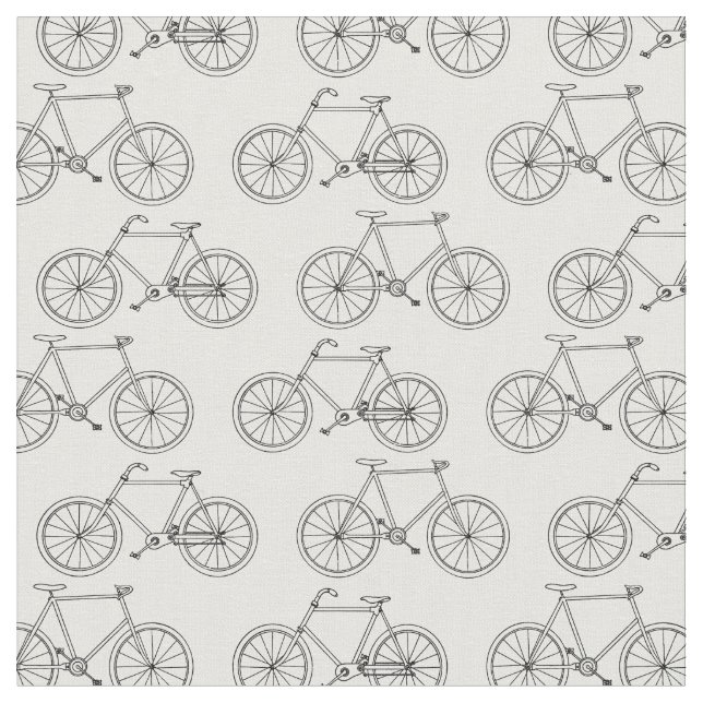 Tecido Padrão de Bicicletas de Bicicleta Ilustrado (Detalhe)