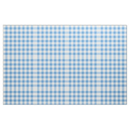 Tecido Padrão de Bloco de Gingham Azul e Branco Claro