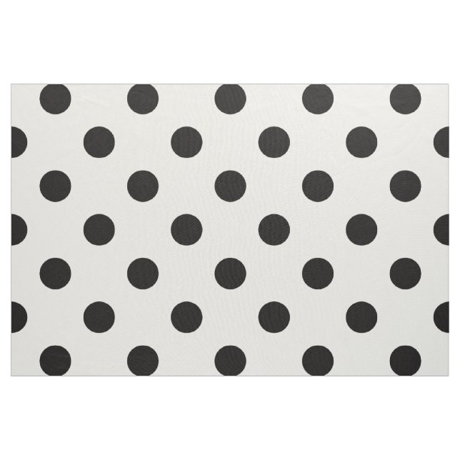 Tecido Padrão de Bolinhas Preto e Branco Retrô (Jarda)
