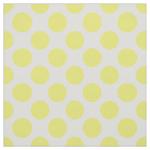 Tecido Padrão de Bolinhas primavera Amarelo e Branco