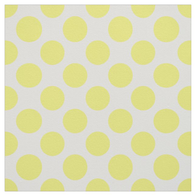 Tecido Padrão de Bolinhas primavera Amarelo e Branco (Modelo)