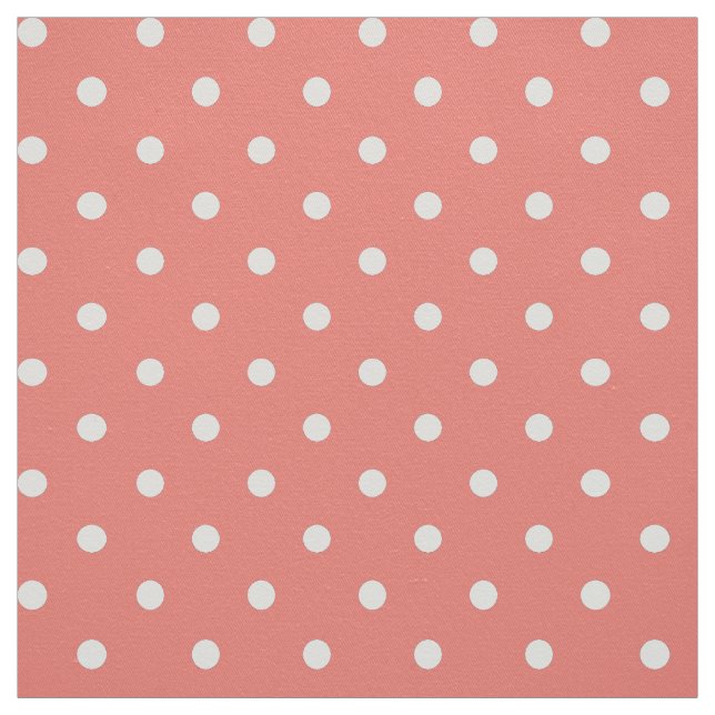 Tecido Padrão de Bolinhas rosa branca e coral (Modelo)