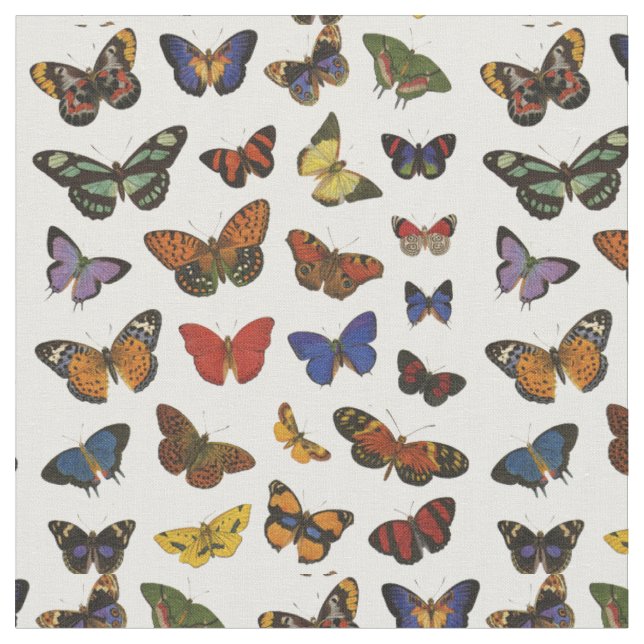 Tecido Padrão de Borboleta – Botânica Inspirada na Nature (Detalhe)