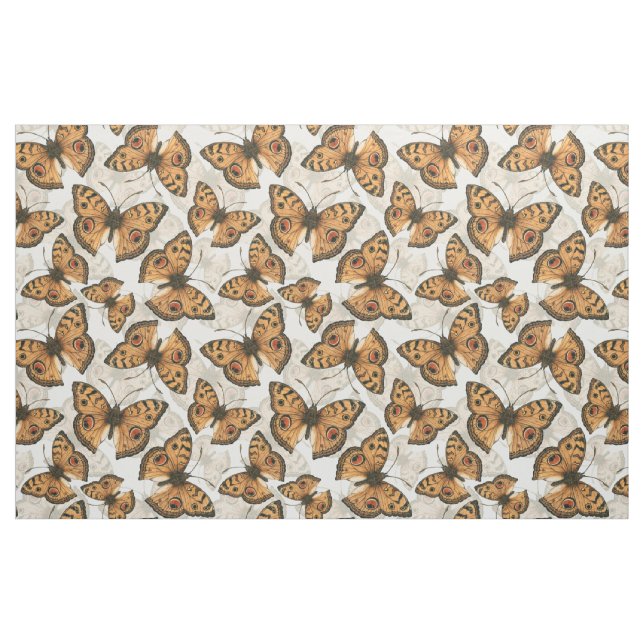Tecido Padrão de borboleta de pântano de pavão (Fat Quarter)
