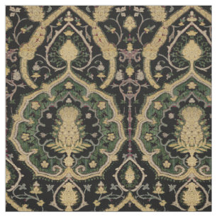 Tecido Padrão de Brocade Oriental Medieval